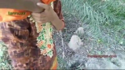 கிராமத்து மாடு மேய்க்கும் பெண்ணின் ஆடை விலகல்