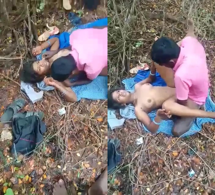 டிப்ளமோ காலேஜ் மாணவி நண்பர்களுடன் காட்டில் செக்ஸ்