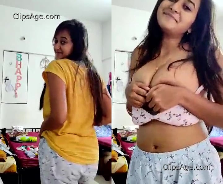 லேடீஸ் ஹாஸ்டல் பெண் நடனம் ஆடி டிரஸ் கழட்டுகிறாள்