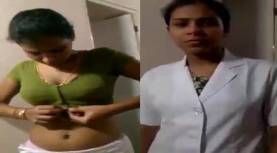 நர்ஸ் ஆன்டி டூட்டி முடிச்சிட்டு டிரஸ் கழட்டுகிறாள்
