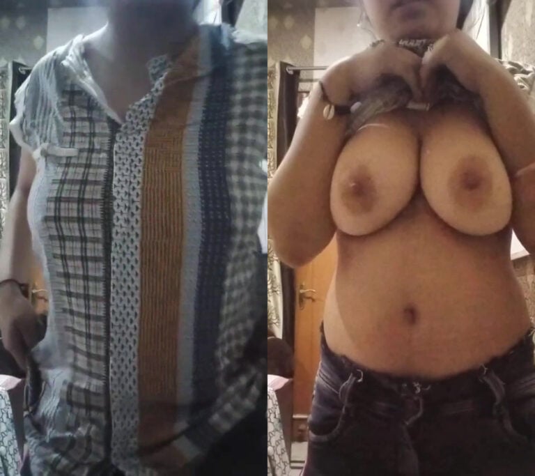 மேலாடை தூக்கி ப்ரா போடாத முலைகள் குலுக்குகிறாள்