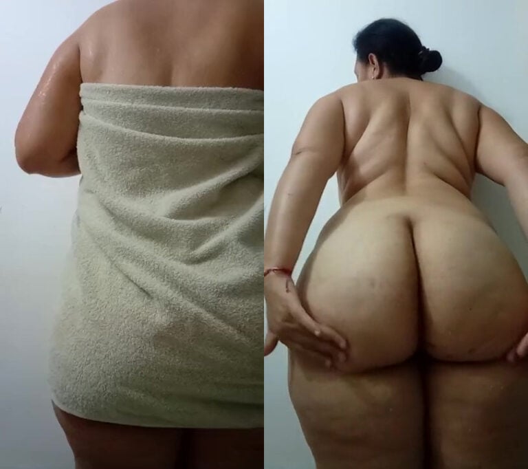 பெரிய சூத்து மல்லு லேடி குளிச்சிட்டு துவட்டுகிறாள்