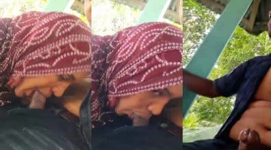 செஞ்சி பஸீமா ஆன்டி வெட்டவெளி காட்டில் ஊம்பும் காட்சி