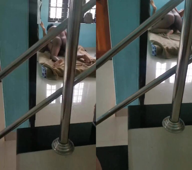 வீட்டின் ரூம் கதவை திறந்து போட்டு ஓக்கும் ஜோடி