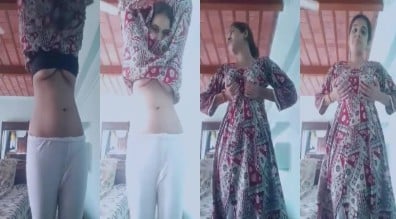 தாத்தா வீட்டில் பேத்தி அம்மணமாக அவுத்து காட்டுகிறாள்