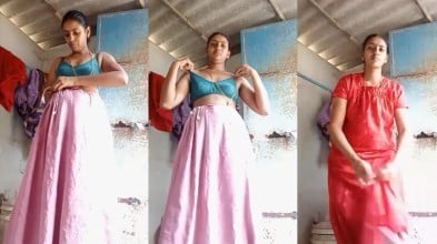 வேலை சென்று வந்து உடையை மாற்றும் மனைவி